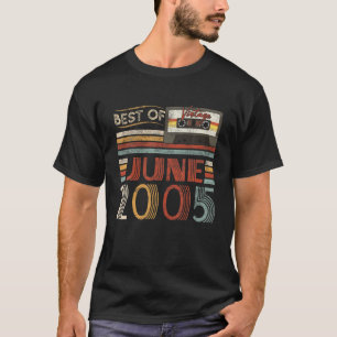 Best Of June 2005 Birthday Gifts Vintage 17 Years T-Shirt