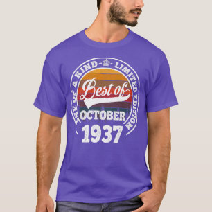 Best Of October 1937 85th Birthday Gift For 85 Yea T-Shirt