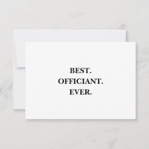 Best Officiant Ever Thank You Card - Letter-