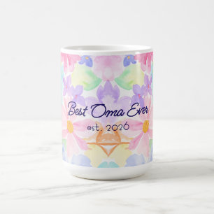 Best Oma Mother's Day Watercolor Floral  Coffee Mug
