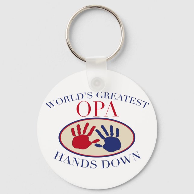Best Opa Hands Down Keychain (Front)