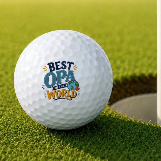 Best Opa in the World Golf Ball (Creator Uploaded)