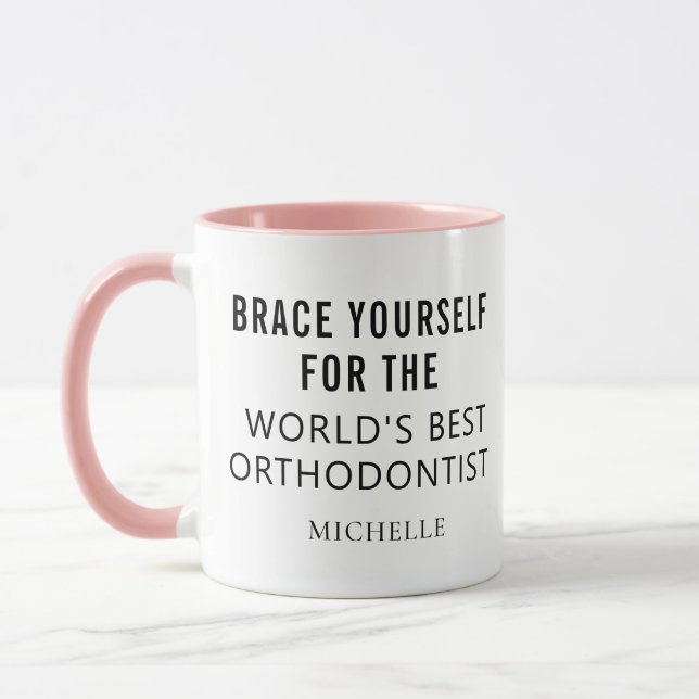 Best Orthodontist Personalized Professional Name Mug (Left)