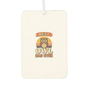 Best Owl Dad Ever Vintage Engraving Shirt Design_1 Air Freshener