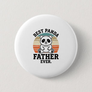 Best Panda Father Ever Vintage Panda Shirt Design_ 2 Inch Round Button