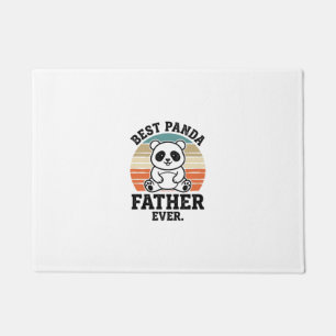 Best Panda Father Ever Vintage Panda Shirt Design_ Doormat