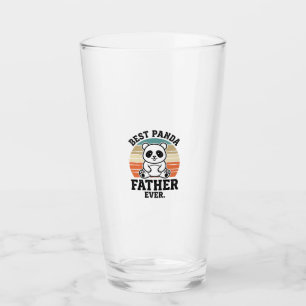 Best Panda Father Ever Vintage Panda Shirt Design_ Glass