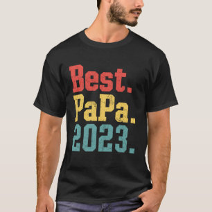 Best Papa 2023 Cool Vintage Retro Daddy Father Boy T-Shirt