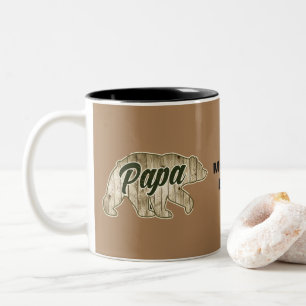 Best Papa Bear Father's Day Two-Tone Coffee Mug