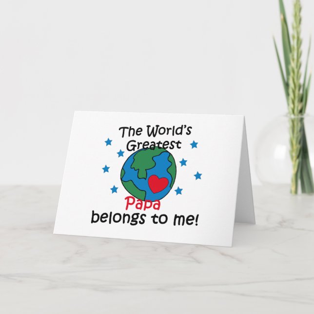 Best Papa Belongs to me Card (Front)