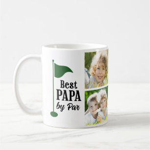 Best Papa by Par 4 Photo Collage Golf Coffee Mug