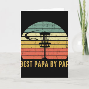 Best Papa By Par Funny Disc Golf Gift For Dad Fath Card