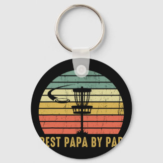 Best Papa By Par Funny Disc Golf Gift For Dad Fath Keychain