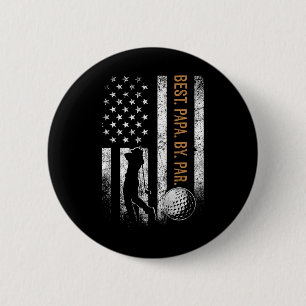 Best Papa By Par Golfing Gifts Papa Father's Day G 2 Inch Round Button