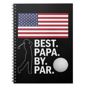Best Papa By Par Golfing Papa Father's Day Golf Notebook