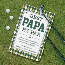 Best Papa by Par Personalized Golf Towel Gift