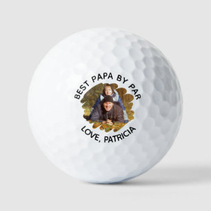 Best Papa by Par with Custom Photo Father's Day  Golf Balls