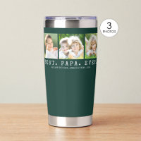 BEST PAPA EVER 3 Photos Personalized