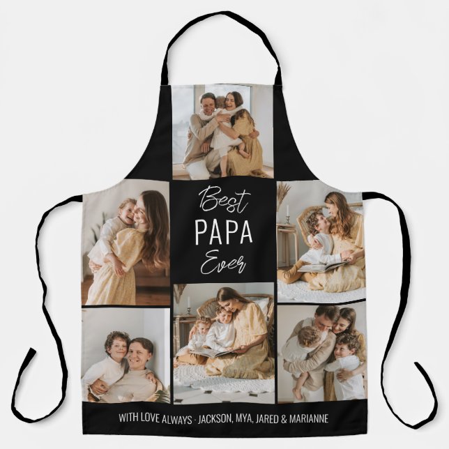 Best PAPA Ever 6 Photo Apron (Front)
