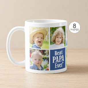 Best Papa Ever 8 Photos Coffee Mug