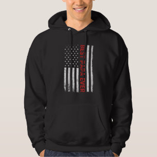 Best Papa Ever American Flag US 4th Of July  Fathe Hoodie