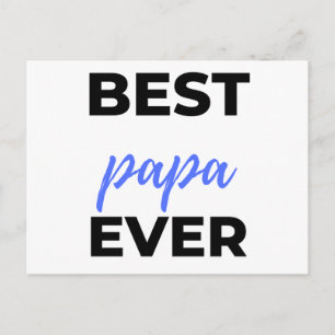 Best Papa Ever bl Holiday Postcard