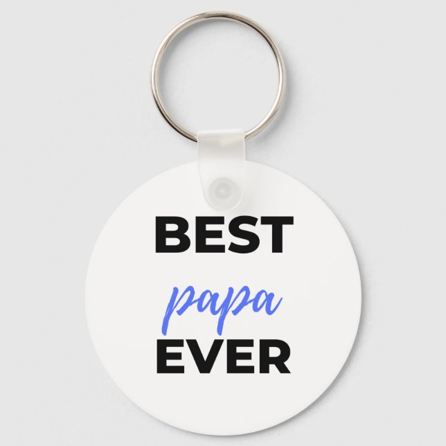 Best Papa Ever bl Keychain (Front)