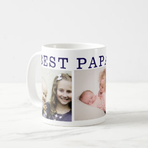 Best Papa Ever - Custom 3-Photo Collage Coffee Mug