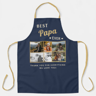 Best Papa Ever Family Father's Day 6 Photo  Apron