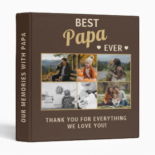 Best Papa Ever Family Father's Day Photo Album Binder