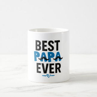 Best Papa Ever Mug – Funny Moustache Dad Gift