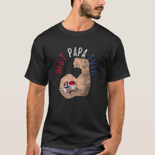 Best Papa Ever Norwegian Dad Fathers Day Vintage T-Shirt