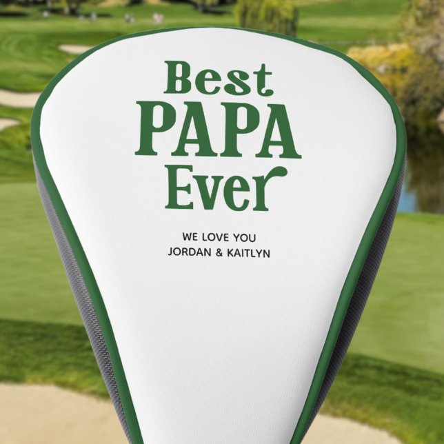 Best Papa Ever Personalized Custom Colour Golf Head Cover (Creator Uploaded)
