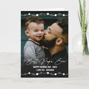 Best Papa Ever Photo Fathers Day Card