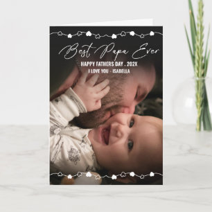 Best Papa Ever Photo Fathers Day Card