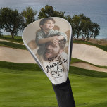 Best Papa Ever Photo Golf Head Cover<br><div class="desc">Simple photo golf head cover makes a perfect gift for father's day featuring a photo for you to replace with your own,  the cute saying "best papa ever",  a heart,  and the kids names.</div>
