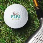 Best Papa Ever Turquoise Rust and Gold Typography Golf Balls<br><div class="desc">Simply and stylish golf balls for the Best Papa ever. This smart typography design simply reads "Best Papa Ever" in a colour palette of turquoise,  rust and gold. Lovely gift of appreciation for your dad for fathers day,  birthday or just because!</div>