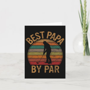Best Papa Funny Fathers Day Golf Dad Golf Lovers  Card