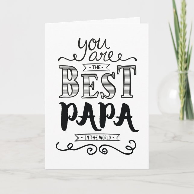 Best Papa in the World Birthday Card (Front)