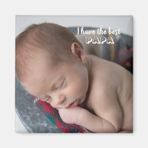Best Papa Photo Magnet