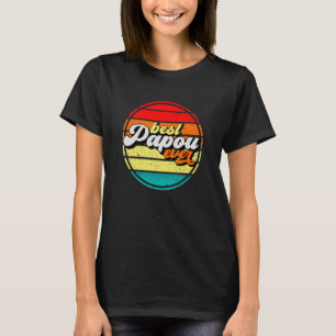Best Papou Ever Fathers Day Grandpa Retro Vintage T-Shirt