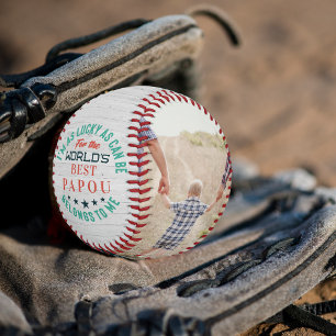 Best Papou   Personalized Family Photos Baseball