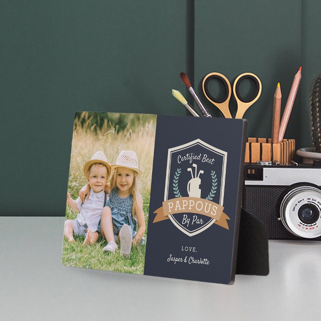 Best Pappous By Par | Golf Grandpa Plaque (Creator Uploaded)