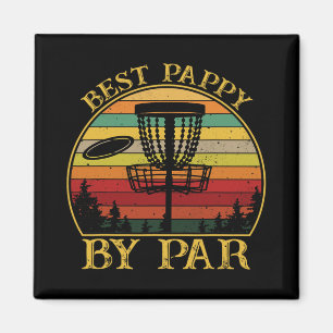 Best Pappy By Par Funny Disc Golfing Grandpa Magnet