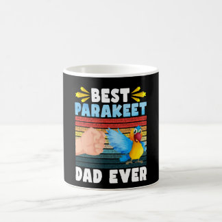 Best Parakeet Dad Ever, Vintage, Bird Lover  Coffee Mug