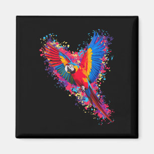 Best Parrot Art For Men Women Kids Tropical Parrot Magnet