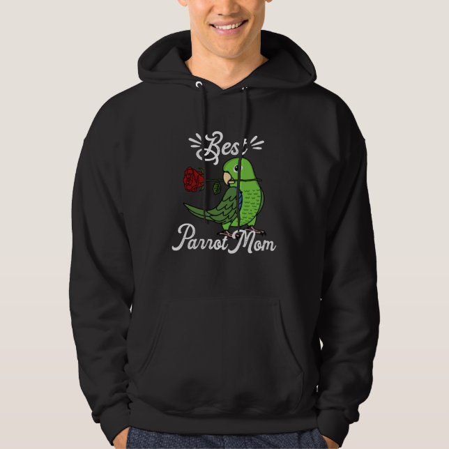 Best Parrot Mom I Green Parrotlet Hoodie (Front)
