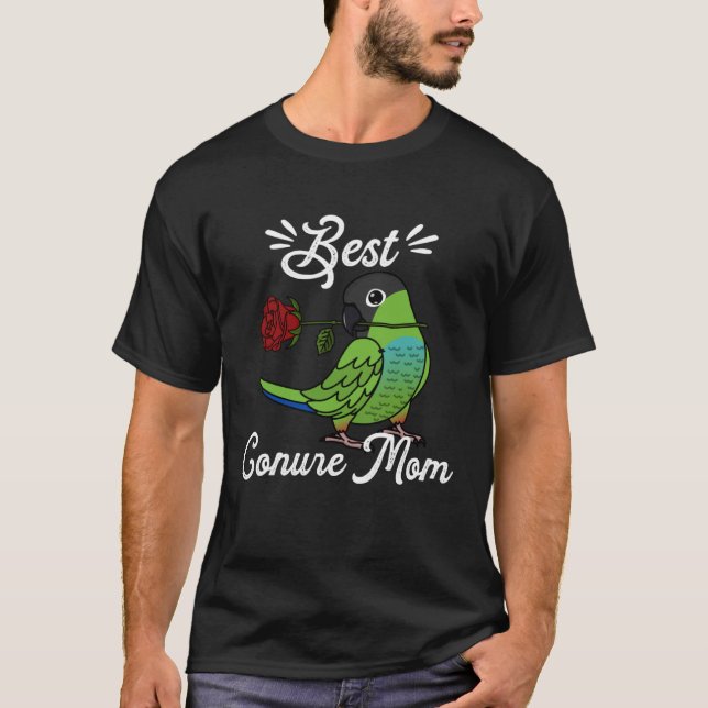 Best Parrot Mom I Nanday Conure T-Shirt (Front)
