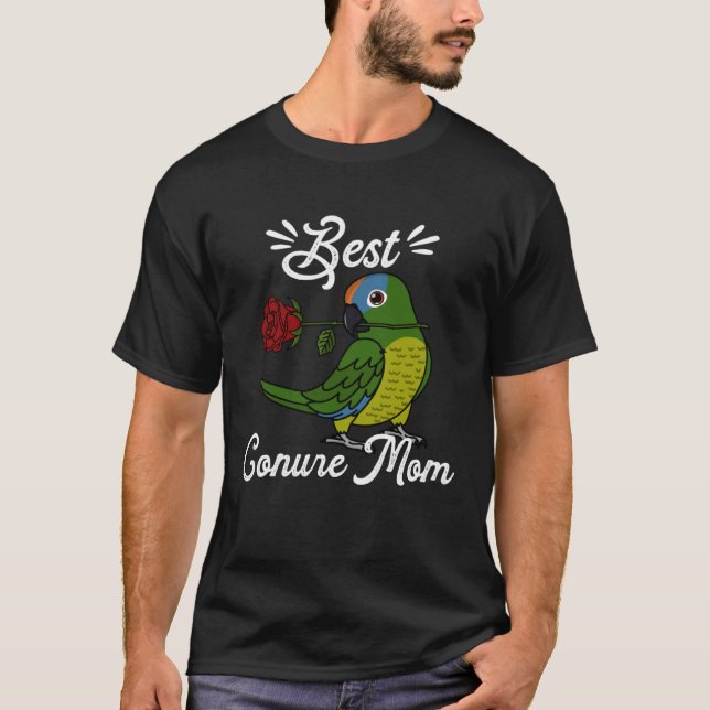 Best Parrot Mom I Peach fronted Conure T-Shirt (Front)