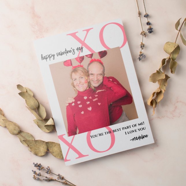 Best Part Of Me XOXO Romantic Photo Valentines Day Holiday Card (Creator Uploaded)